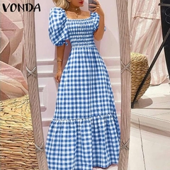 Vestidos longos on sale xadrez