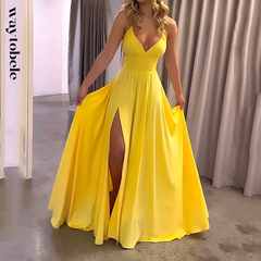Vestido Longo Amarelo DL 487 - Comprar em Dally Modas
