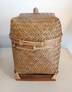 Cajita de bamboo con tapa - tienda online
