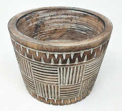 Bowl tallado de madera - 18 cm