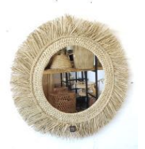 Espejo fibras con flecos - 80 cm - comprar online