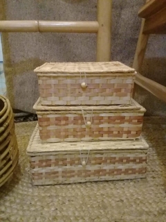 Caja cofre con tapa Luanda - Tamaños S M y L