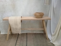 Banco pie de cama de madera de alamo - 120 x 60 x 25 cm - comprar online