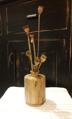 Florero de madera Bartolome - Medidas 9.5 x 14 cm