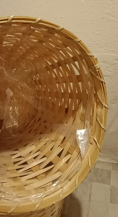 Portamaceta de bamboo con bolsa de plastico interior - comprar online