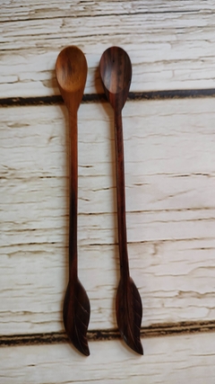 Set de 2 cucharas de madera diseño hoja en internet