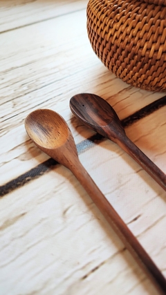 Set de 2 cucharas de madera diseño hoja - comprar online