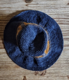 Sombrero de chaguar - color azul y naranja - comprar online