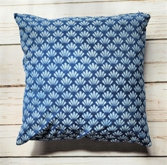Funda de almohadon azul block print - 45 x 45 cm - varios diseños - comprar online