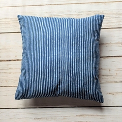 Funda de almohadon azul block print - 45 x 45 cm - varios diseños - tienda online
