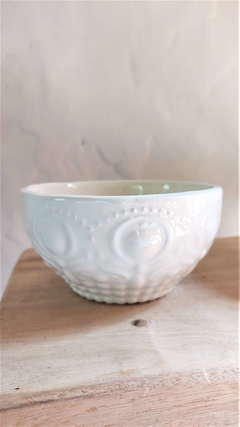 Cuenco de ceramica labrado - 15 x 8 cm - comprar online
