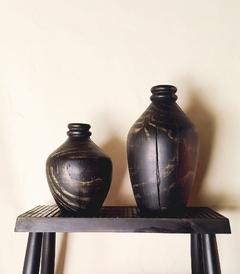 Botellon de madera maciza negro - Alto y bajo - comprar online
