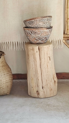 Bowl de madera tallada - 25 cm de diametro - comprar online