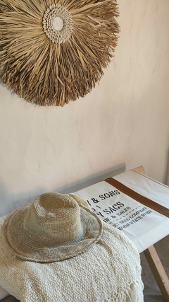 Circulo de raffia y caracoles de 60 cm - comprar online
