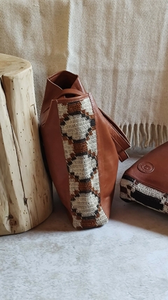 Cartera Santiaga - cuero y chaguar - comprar online