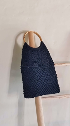 Bolso tejido en hilo de algodon al crochet - comprar online