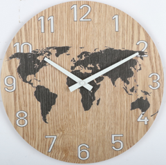 Reloj mundo de pared Madera