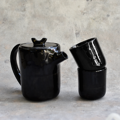 Set Tea for Two CIEL NOIR YAŬZO: Tetera Grande y dos pocillos