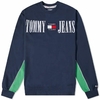 Moletom TOMMY JEANS ARCHIVE RELAXED FIT MIT LOGO - AZUL/VERDE