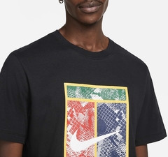 Camiseta nike court heritage logo - PRETO - comprar online