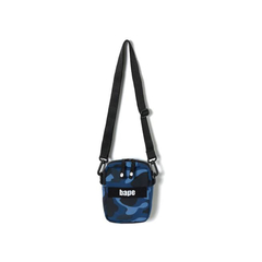 A bathing ape BAPE Color Camo Military Shoulder Bag Blue