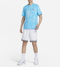 Camiseta Nike Max90 Print Basketball - Azul - BBF STORE
