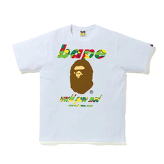 Camiseta Bape sta camo WGM ape head - branco