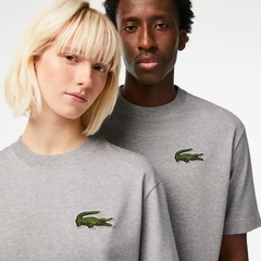 Camiseta Lacoste Big croco - cinza - loja online