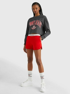 Cropped Tommy jeans COLLEGE RELAXED - cinza na internet