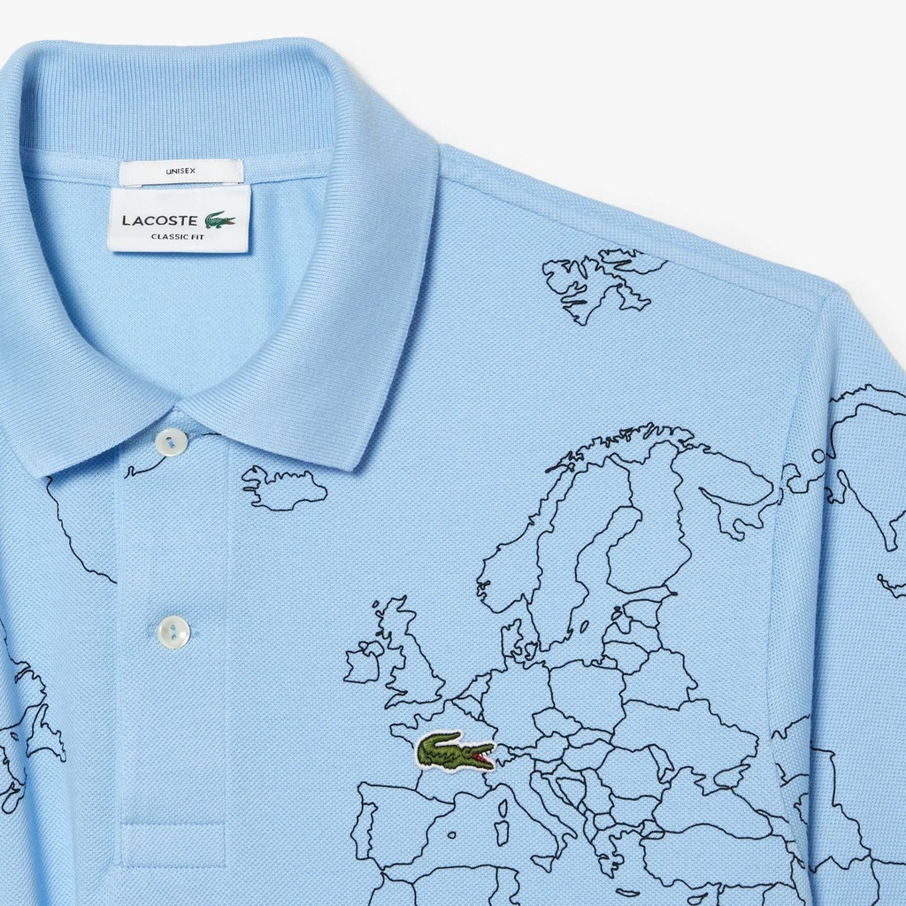 Polo lacoste azul claro hotsell