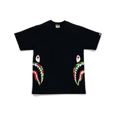 Camiseta Bape shark side psyche camo - preto