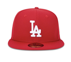 Boné new era 59FIFTY Aba Reta MLB Los Angeles Dodgers - vermelho - comprar online