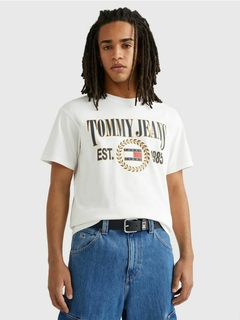 Camiseta TOMMY JEANS RELAXED FIT LOGO - branco - comprar online