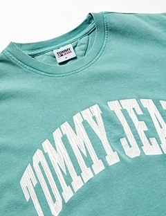 Camiseta Tommy Jeans College - verde na internet