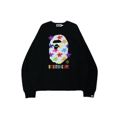 Moletom BAPE Sta Pattern By Bathing Ape Loose Fit - Black