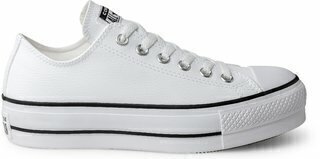 Converse All Star Plataforma Branco Couro