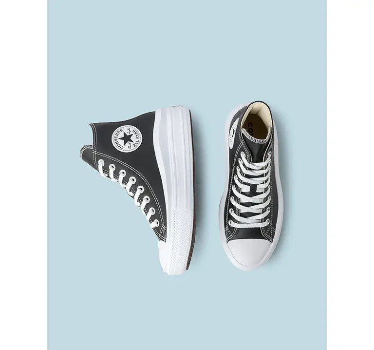 Tênis Cano Alto Couro Converse Chuck Taylor All Star - Preto