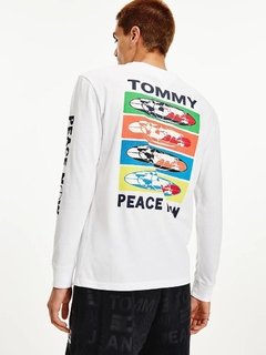 camiseta manga longa tommy jeans 