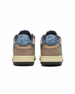 Tênis A Bathing Ape Bape SK8 Sta Vintage Beige Indigo - BBF STORE