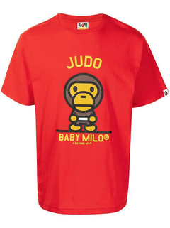 Camiseta Bape Baby Milo Judo - vermelho