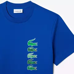 CAMISETA LACOSTE CROCO EMBLEMÁTICO - AZUL - comprar online