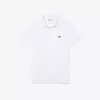 POLO LACOSTE PETIT PIQUET MINI CROCO - BRANCO