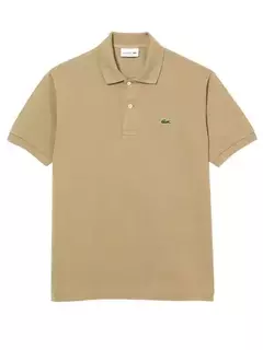 POLO LACOSTE PETIT PIQUET MINI CROCO - BEGE