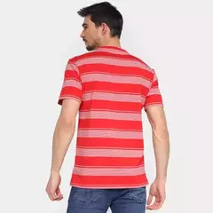Camiseta Tommy Jeans Listras Masculina - Vermelho na internet