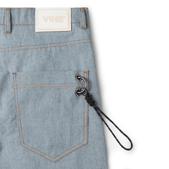 CALÇA JEANS VIHE + TØN HOLE BLUE