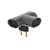 PLUG TIPO T 3 SAIDAS 2P 10A PRETO