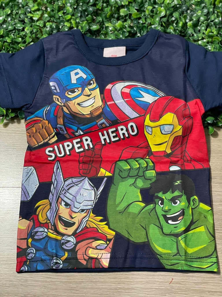 Camiseta Super-heróis 1 ao 3