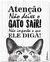 Placa Decorativa - Não Deixe o Gato Sair - CatMyPet