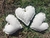 Corazón de lienzo de algodón natural - con ojalillo (10cm aprox)