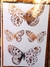 Foil Stamping 053 Mariposas Florales x 4 COBRE